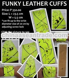 Funky Leather Cuffs