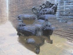 French antique look indoor love seat sofa . Rococo style designer item