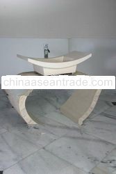 Vanity set with stone cabinet