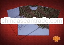 Kaos Batik Cetak Silang,Batik T-Shirt