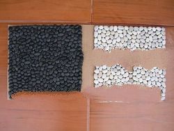 black mosaic pebble