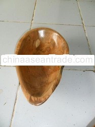 teak root oval bowl