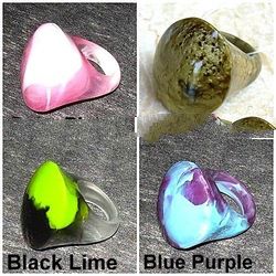 Smoke Color Combination Resin Ring