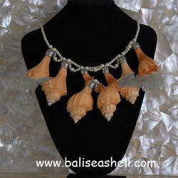 natural shell used for necklace or charm pendants combine with stainless