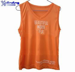 Xcending X-T043 Printed V-Neck unisex Singlet dry fit