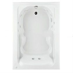 American Standard 2772.018WC 60" x 42" Drop In EverClean Whirlpool Tub from the Cadet Seri