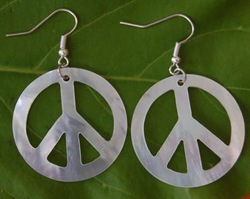 earring shell mother of pearl white pure from indonesia