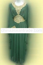 Green-neck caftan robe sanghai