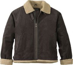 J. Madison Sherpa Fleece-Lined Leather Bomber Jacket