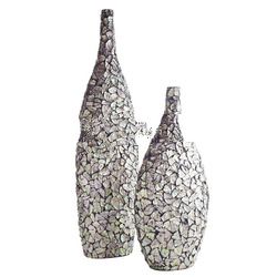 ceramics decor vase inlay with mother of pearl