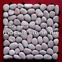 Pebble on interlock plastic, pink