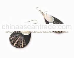 Resin and shell earring