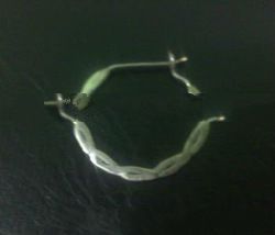 EWFMN61 - 925 Sterling Silver Ear Hook Flat Wrapped Wire