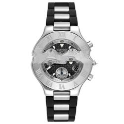 Men's W10125U2 Must 21 Chronoscaph Stainless Steel and Black Rubber Chronograph Watch