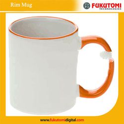 two tone sublimation mug/color rim mug for sublimation/heat transfer printing mug black