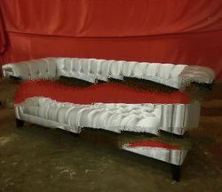 Cherterfield Sofa Silver - Mahogany Furniture Livingroom Sofa sets.