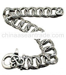 Silver bracelet with big links from 925 sterling silver