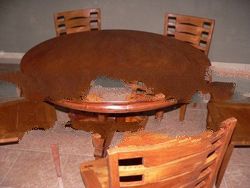 Antique Teak Wood Dining Table (with chairs)