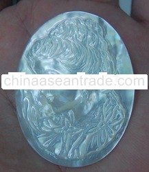 mother of pearl cameo carving