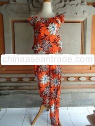 Long Jumpsuit Motif Lengan