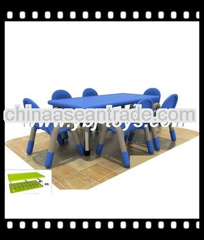 welcomed kids plastic furniture with table and chairs with safe material