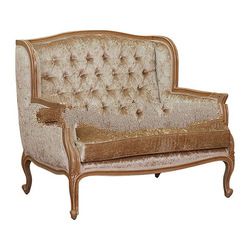 Mahogany Double Seat Plain Chair with Upholstered