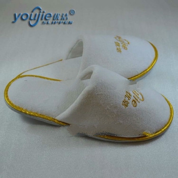 white beautiful embroidered ladies warm slippers hotel amenities products