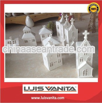 white ceramic house decoration