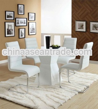 white dining table set with chairs