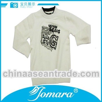 white long sleeve children printing sweater