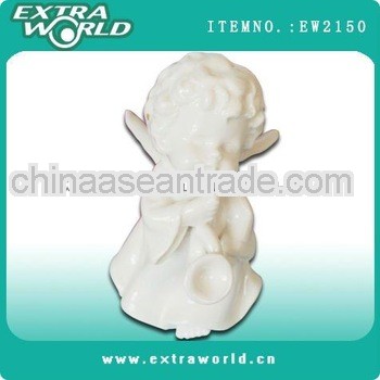 white porcelain angel figurine