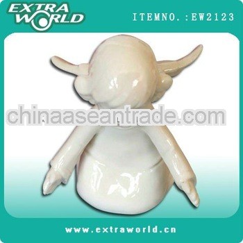 white porcelain decorative angels