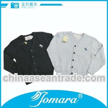 wholesale V-neck cardigan button-up kids sweater