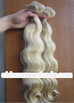 wholesale cheap price 20"#613 body wave virgin brazilian tape hair extensions