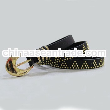 wholesale fashion gold metal and studs beads belts woman