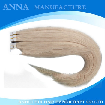 wholesale hand tied PU skin weft vrigin remy indian hair wig