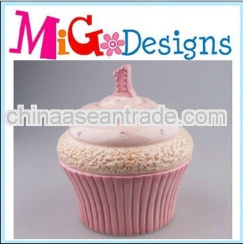 wholesale handmade gift cupcake decorative coin bank
