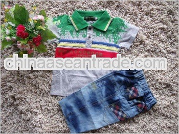 wholesale leisure denim suit for boys