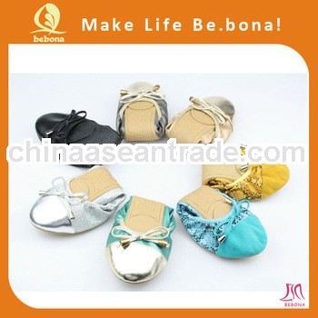wholesale nice shoes folding shoes lady flat shoes