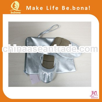 wholesale online sale comfortable silver rollable flats