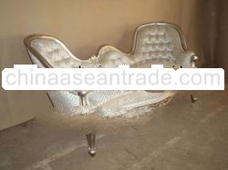 French Provincial Sofa Antique Reproduction Living Room Chair Mahogany Painted Sofa Classic European