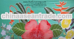 Hand Painted Sarongs from Bali Indonesia with Big Flowers Motif