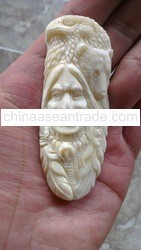 bone pendant indian motif