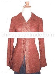 Blous Crape With Collar