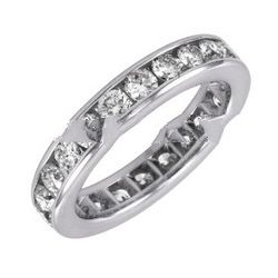 14k White or Yellow Gold Channel Set Diamond Eternity Band (2 cttw, H-I Color, I1 Clarity)