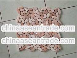 Tile Interlocking Cut Slices Pebbles Flooring Stone