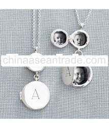 Double Locket Necklace Photo Frame