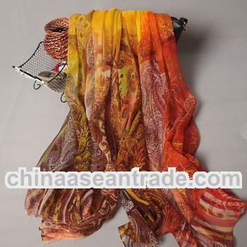 women fashion long silk muslim scarf