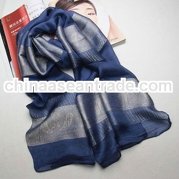 women fashion purple jacquard silk scarf