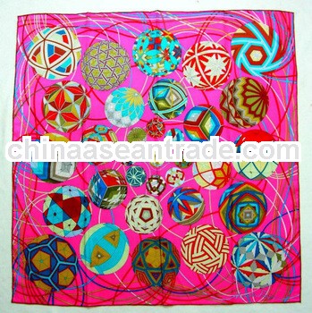 women floral print fashion silk sequin scarf shawl